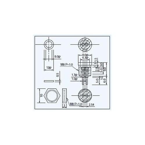 PP−5−3クロ パネル用LEDソケット