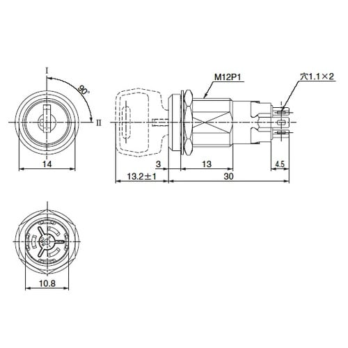 SK−12AAS1 キーロックスイッチ