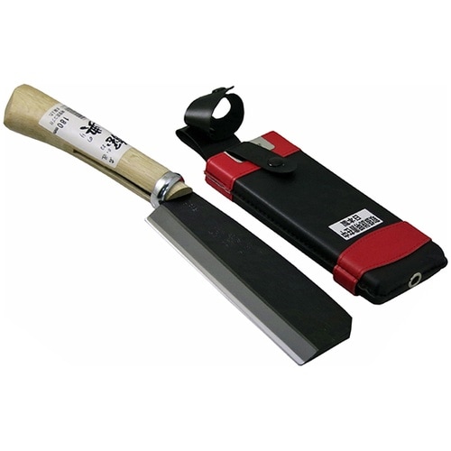 C−61 鋼付地型鉈 コブ付 木鞘