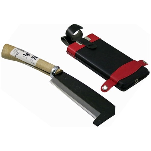 C−71 鋼付箸付鉈 コブ柄 木鞘