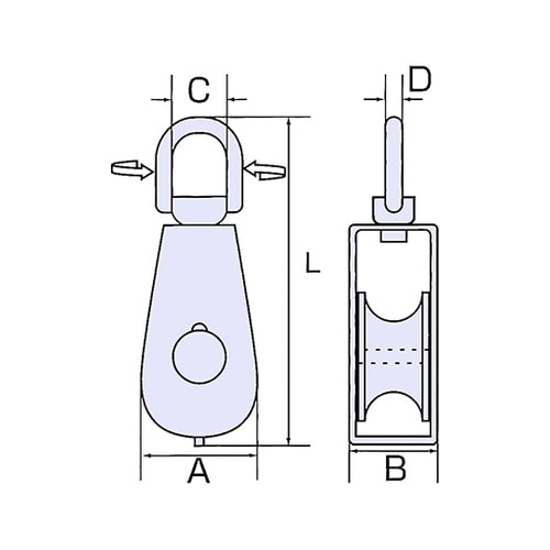 MB−20 豆ブロック(滑車)1車#20