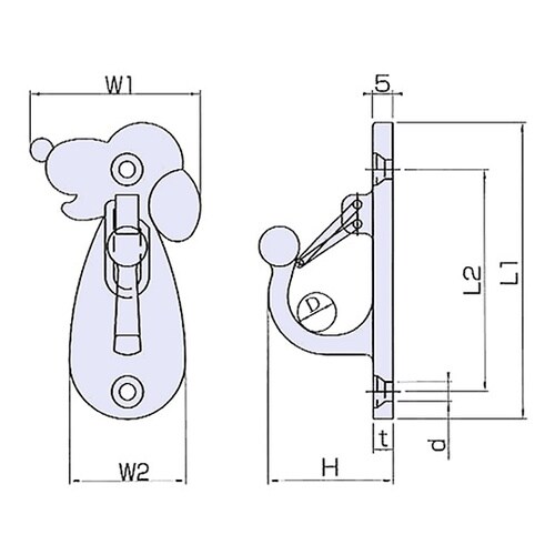 わんこフック シルバー WAN−1