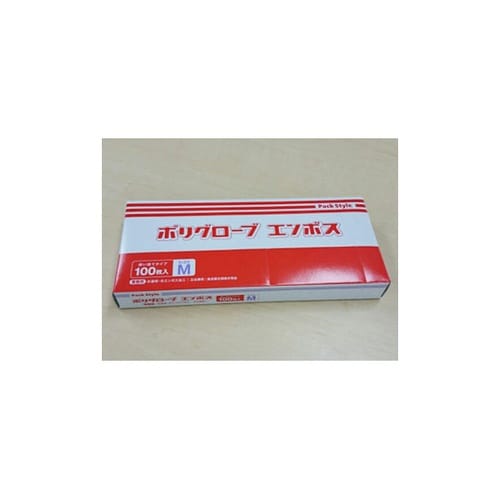 437322ポリ手袋エンボス箱半透明6千