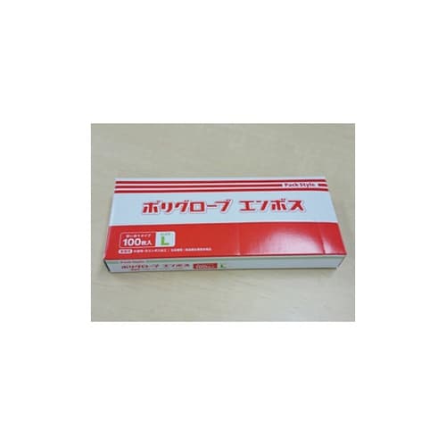 437323ポリ手袋エンボス箱半透明6千