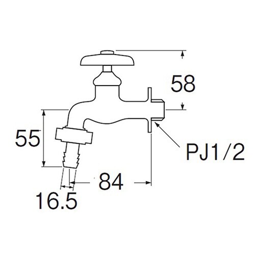 JY30J−13 カップリング横水栓