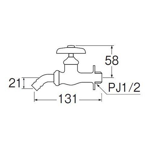 JY123−13 洗濯機用ホーム水栓