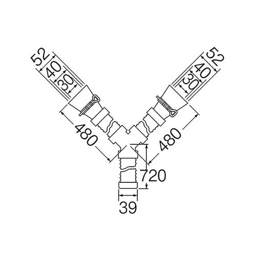 流し排水栓Y型ホース 差込式 PH62−