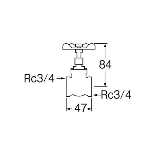 ゲートバルブ 呼び20用 JV35−20