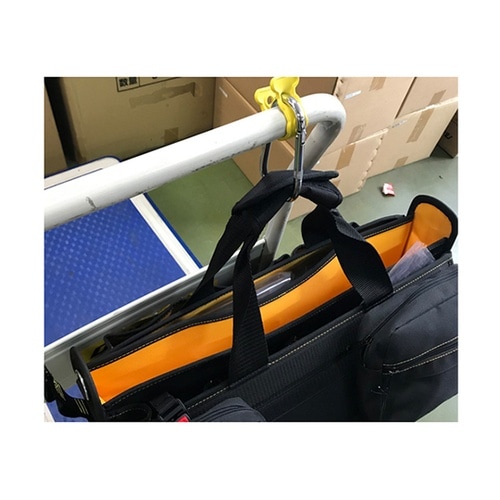 04511 ラバーロック付カラビナ黄