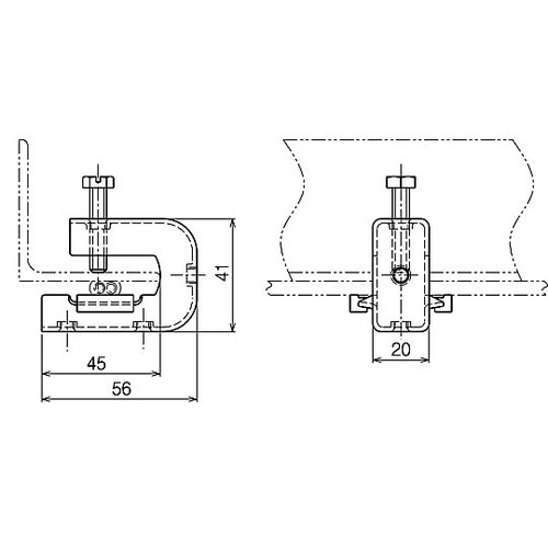 FVラック ケーブル支持金具 1セット(