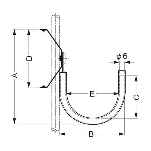 ケーブル支持金具 吊ボルト用 1セット(