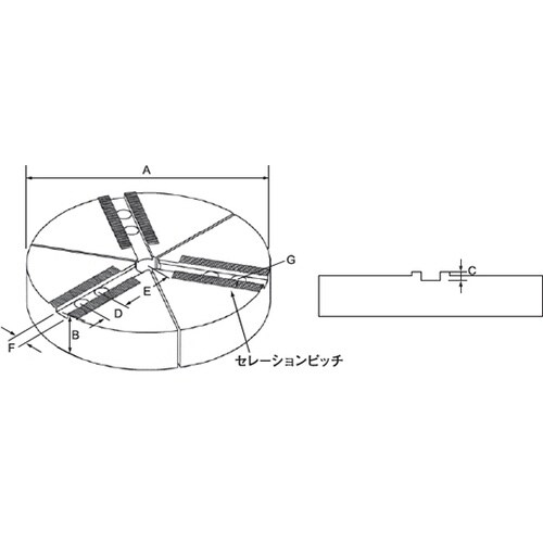 R−H01MA−15−H70 円形生爪