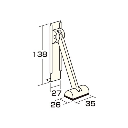 AP−197W シンプルドアホルダー 白