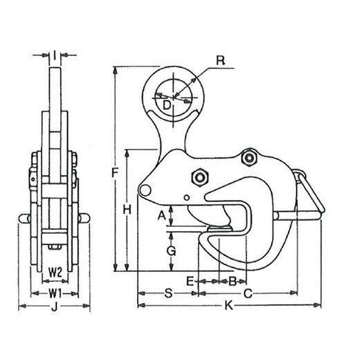 AMS−500 形鋼クランプ