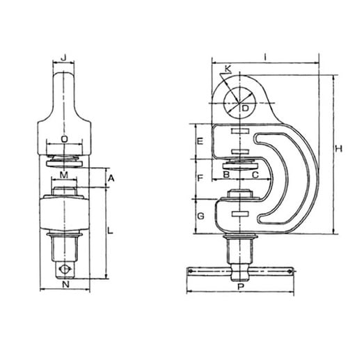 SBN−1 ねじ式クランプ