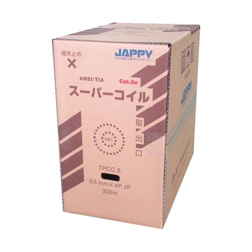 Cat5e LANケーブル 赤色 1巻(