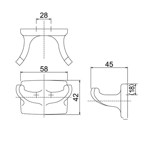 R251 ダブルフック クロムメッキ