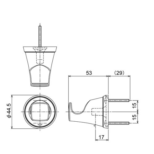 S3219HCH フック クロムメッキ