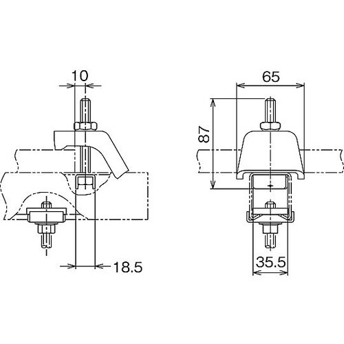 BHIP−W4 吊り金具 H形鋼用