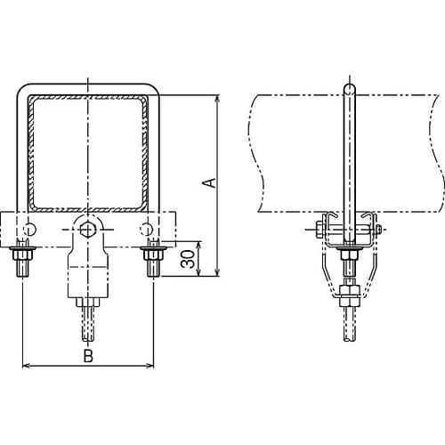 角パイプ用ダクター支持ボルト 1箱(10