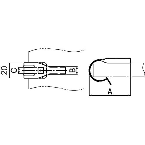 FVラック ケーブル支持金具 1箱(20