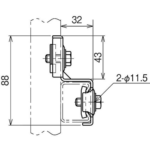 配管架台システム連結金具SD 1箱(10