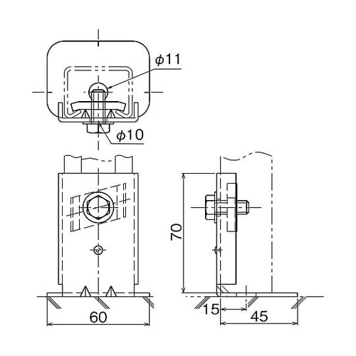 配管システムベース金具ステン 1箱(10