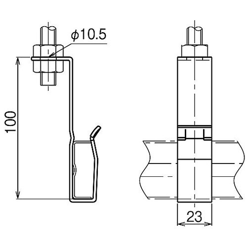 野ぶち受吊り金具 1箱(20個入) TF