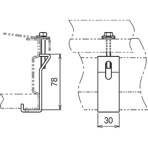 カバー止め金具 溶融亜鉛 1箱(10個入
