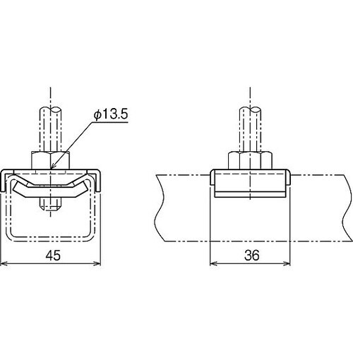 ダクター吊り金具 溶融亜鉛 1箱(10個