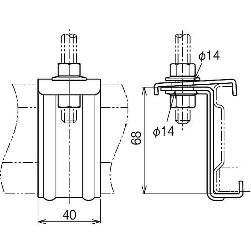吊り金具 溶融亜鉛 1箱(10個入) Z