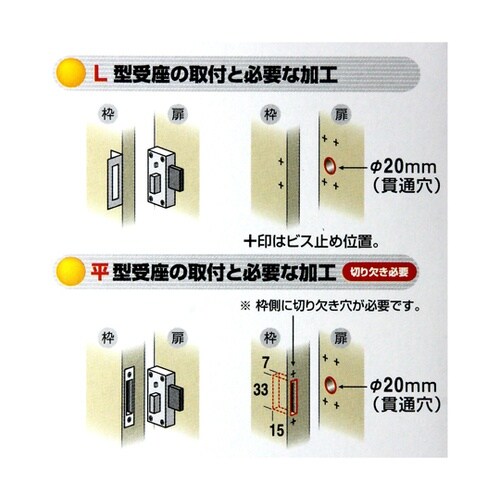 面付本締錠 ブラウン V570B