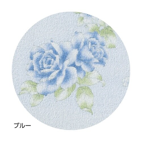 花柄プリント防水シーツ 大 ブルー 14