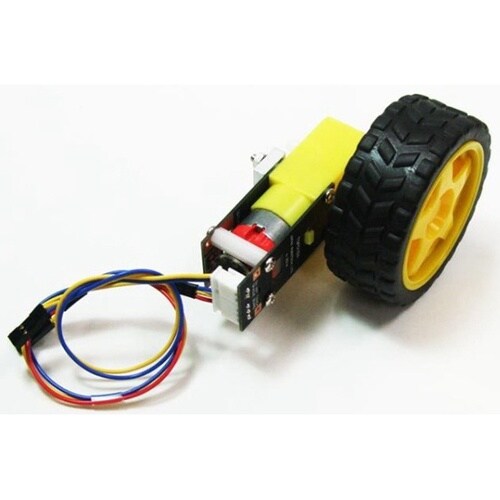 エンコーダ付ギヤードDCモータ(タイヤ付