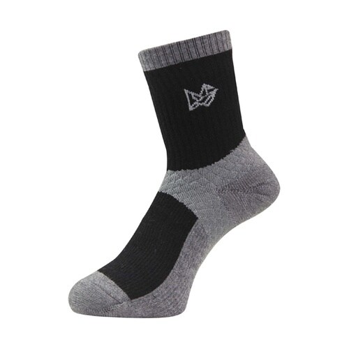 メリノウールミドルソックス ブラック 2