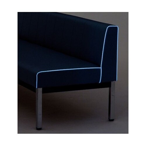 蓄光ロビーベンチ背付 W1500 ブラッ