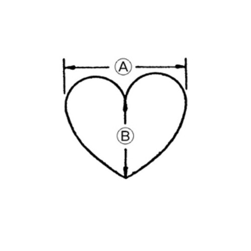 ブリキ ハートデコレーション型 5寸 小