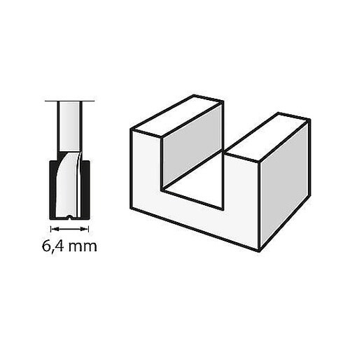 6.4x 2.0mm ルータービット E