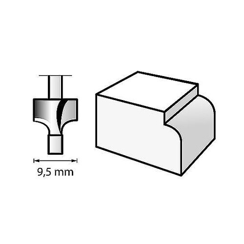 9.5x 4.8mm ルータービット E