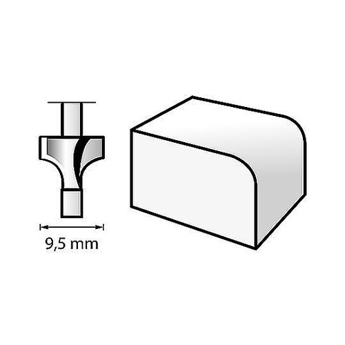 9.5x 4.8mm ルータービット E