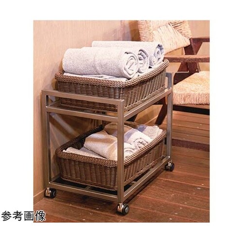 ランドリーワゴン2段バスケット付セット