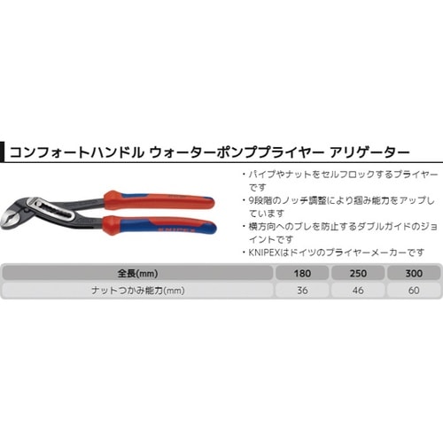 アリゲーター ウォーターポンププライヤー