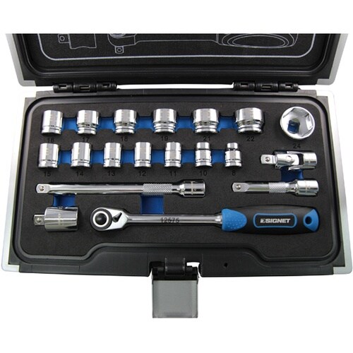 差込角3/8DR 19PC ショートソケ