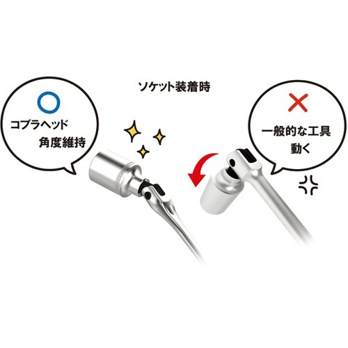 差込角1/2DR コブラヘッドスピンナー