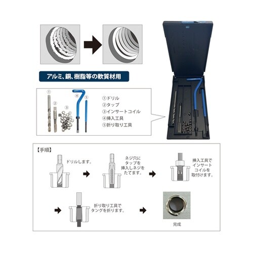 VコイルスレッドリペアキットM8−1.2