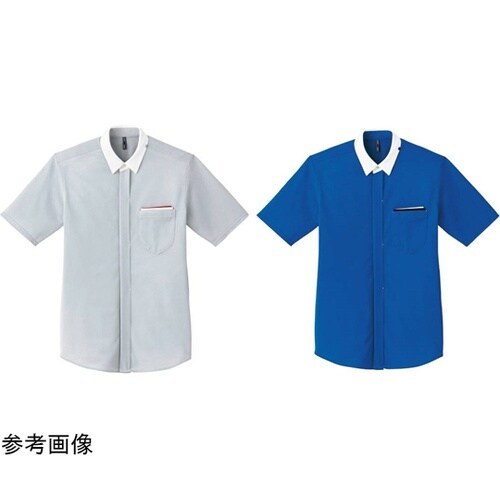 CAREAN 半袖ニットシャツ ブルー
