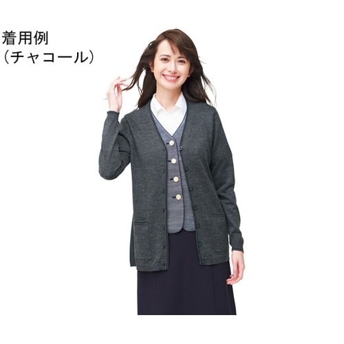 ENJOY カーディガン ロング丈 チャ