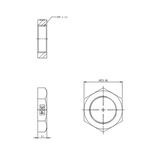 G 1” ロックナット(ステンレス製)