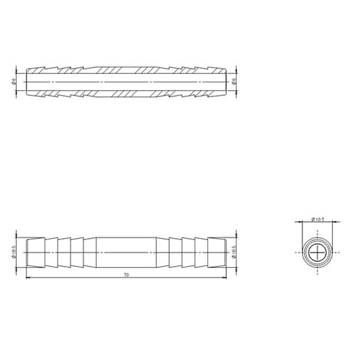 φ10.5mm ホースジョイント(ステン