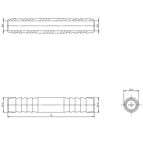 φ12mm ホースジョイント(ステンレス